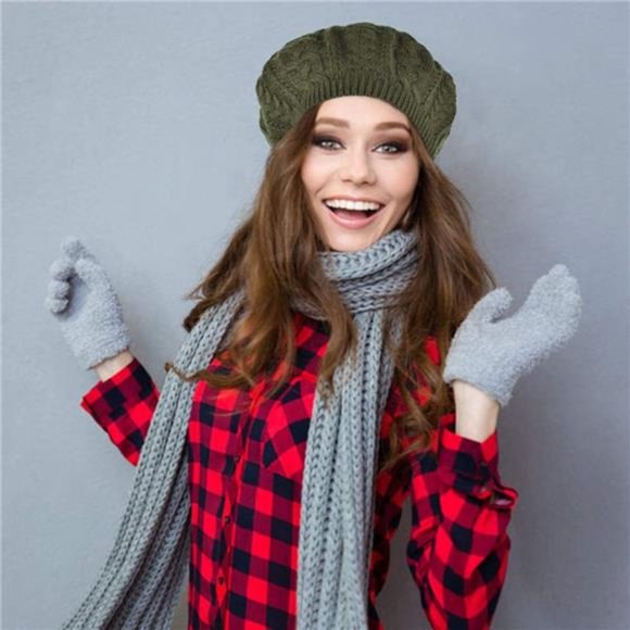 Nollia Soft Knit Solid Color Beanie, Chic, and Lightweight Crochet Knitted Style